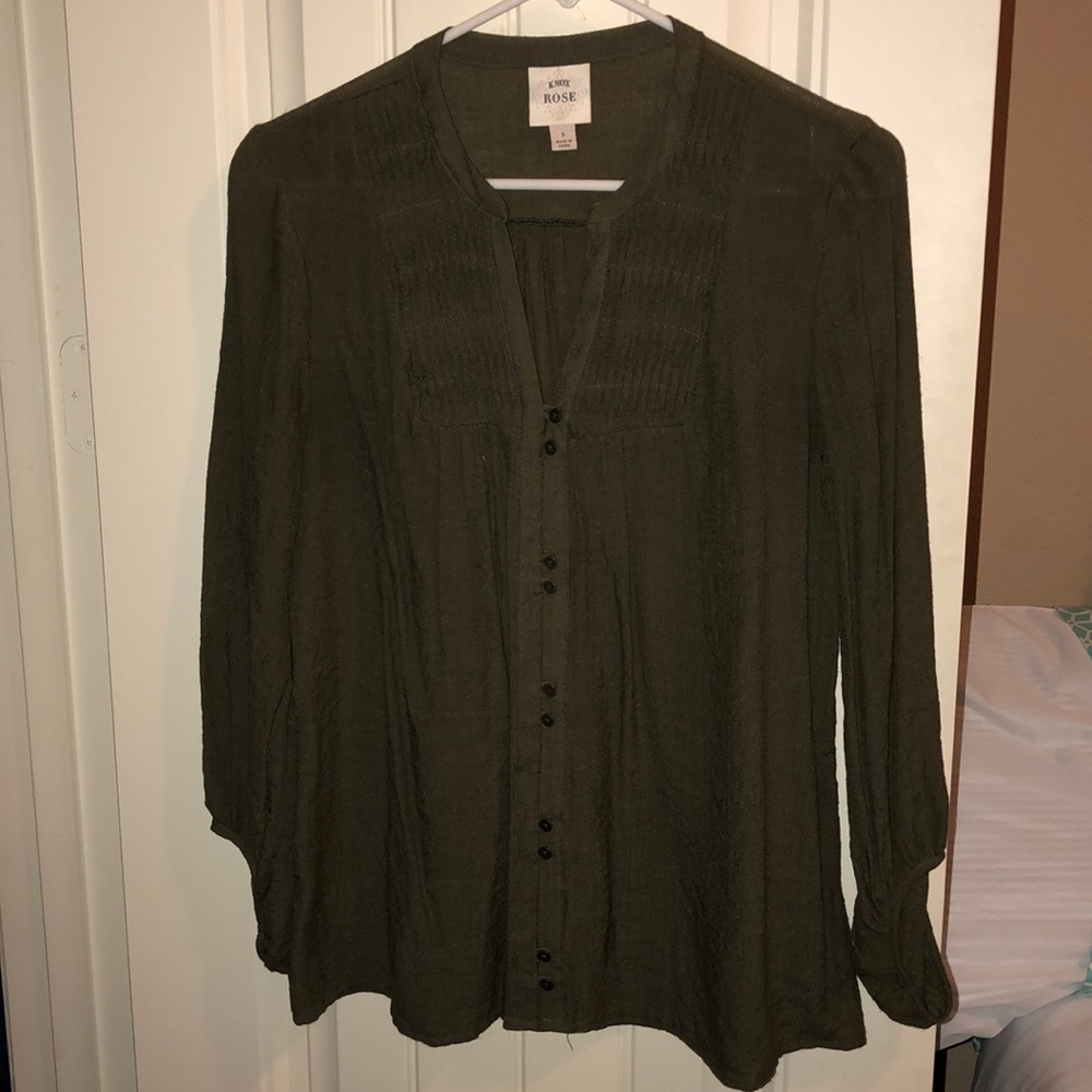 Hunter green blouse
